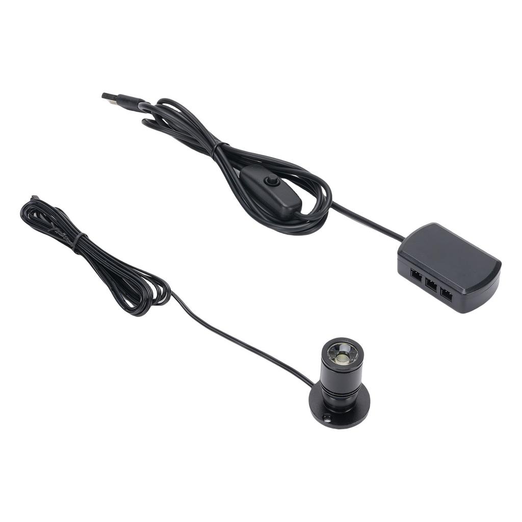6 Stück USB Mini-Spotlights 360 Grad drehbar Schmuckvitrinen-Ausstellungsleuchten Aluminiumlegierung Vitrinenleuchten für