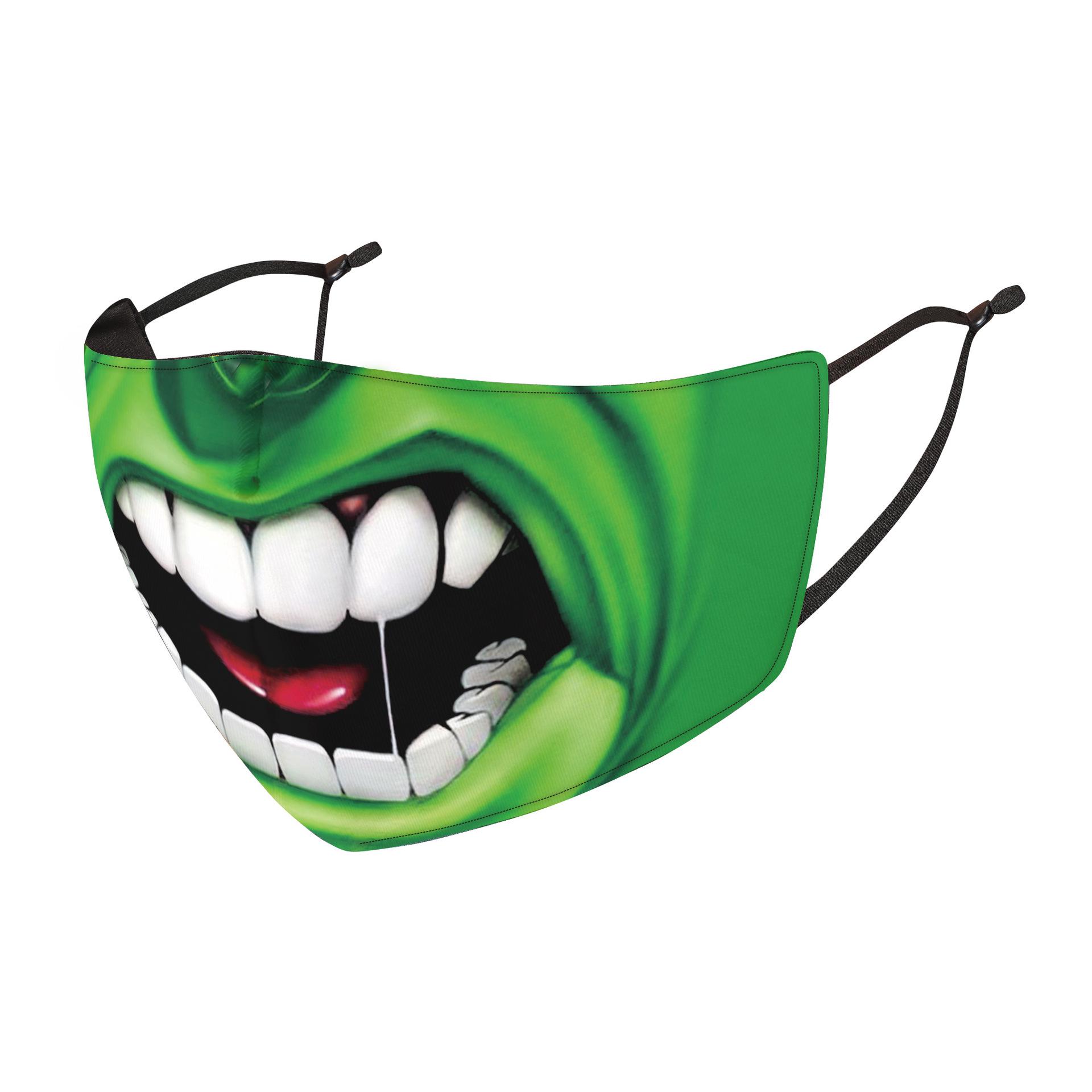 Adjustable 3D Clown Mask for Men & Girls, Cartoon Print, Breathable, Filter-Compatible