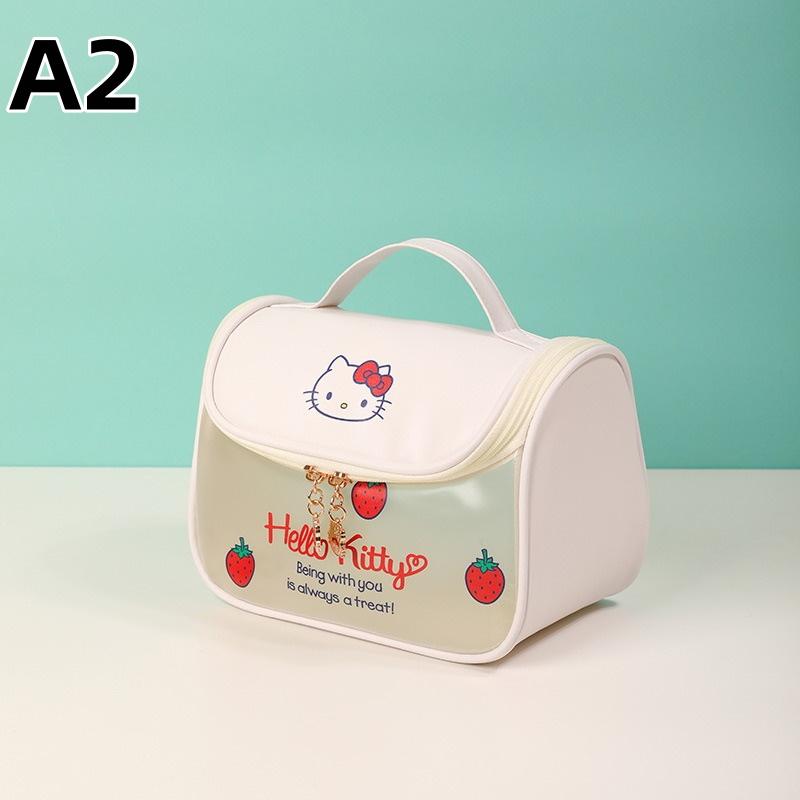 1 Stück Tragbare Make-up-Tasche Niedlich Große Kapazität Reise Waschraum Transparente Aufbewahrungstasche Für Mädchen