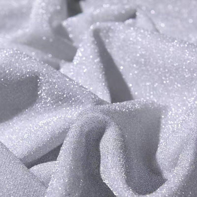 Starry Sky Glittering Glittering Mesh Fabric Can Be Used for Wedding Dresses Evening Gowns and Designer Clothing Fabrics