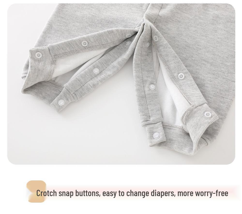 Plus Velvet Baby Bodysuit: Warm Spring/Autumn/Winter Jumpsuit for Newborns