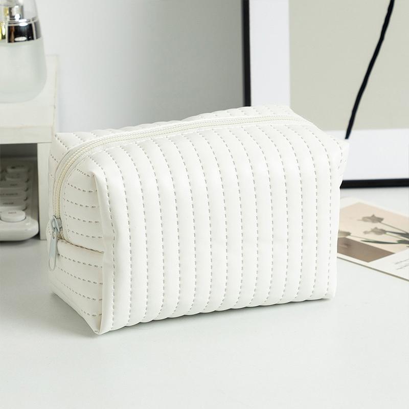 Cestovní přenosná minimalistická kosmetická taška s velkou kapacitou a měkkým úložným prostorem s mašlí