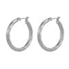 UHBINYCA Stainless Steel Plated with 18K Gold Plated Twist Hoop Earrings for Women, Simple Ear Ring Hypoallergenic Jewelry