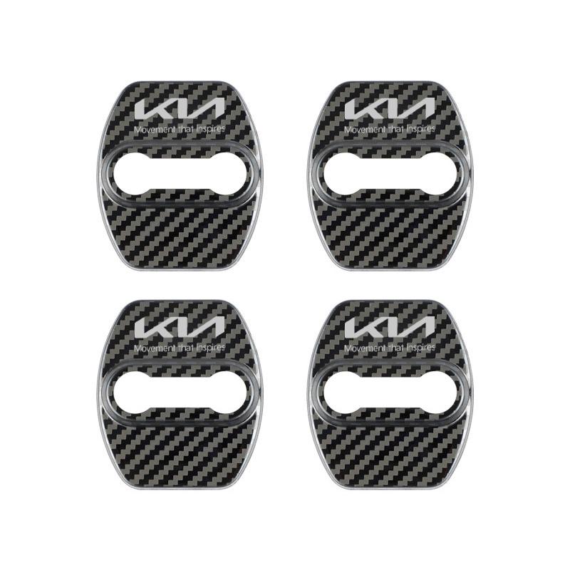 AHM1 4Pcs Car Accessories Door Lock Cover Auto Emblems Case for Kia Picanto Ceed Sportage Rio Cerato Soul Sorento Car Stickers