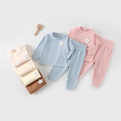 Hohe Taillen Baby Plüsch Langarmunterwäsche Set - Warme Herbst/Winter Unterwäsche für Jungen & Mädchen