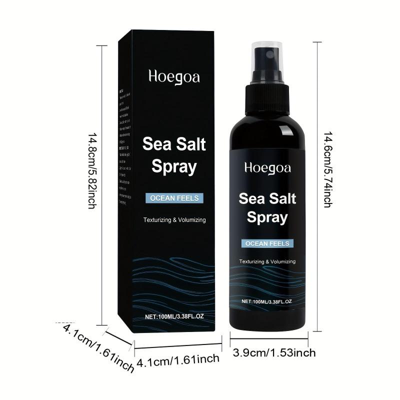 Spray Modellante al Sale Marino da Uomo da 100 ml, Spray Volumizzante e Texturizzante per Capelli per Effetto Onde da Spiaggia, Adatto a Tutti i Tipi di Capelli