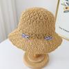 South Korea's New Hollow Bow Female Sweet and Cute Spring and Summer Outdoor Outing Seaside Fisherman Hat Breathable Flowers