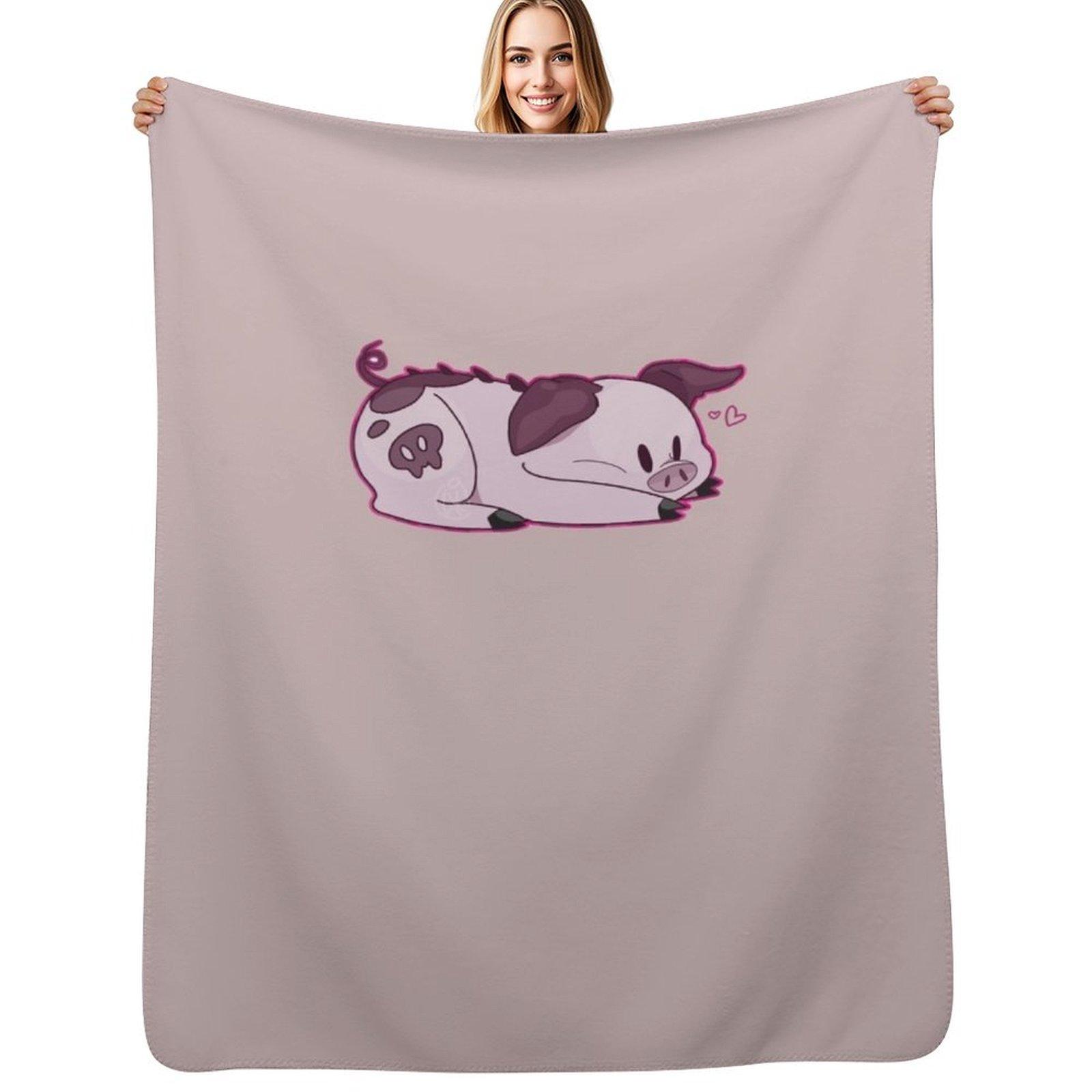 Fat Nuggets Sticker Throw Blanket Stylish Warm Blanket for Living Room Bedroom Size: 75*100cm, Weight: 230 GSM