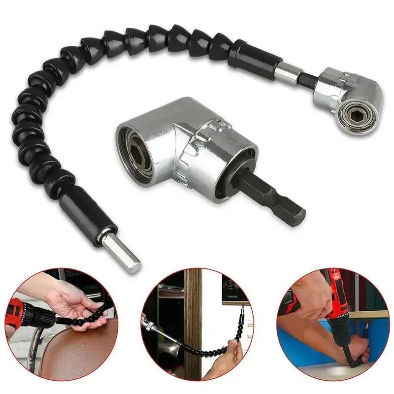 1/4 Inch Flexible Angle Extension Bit Kit Flexible Shaft Connecting Rod Sleeve Tool Set Drill Screwdriver Socket Adapter Tools