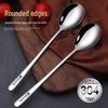 QW Korean Style 304 Stainless Steel Long Handle Spoon