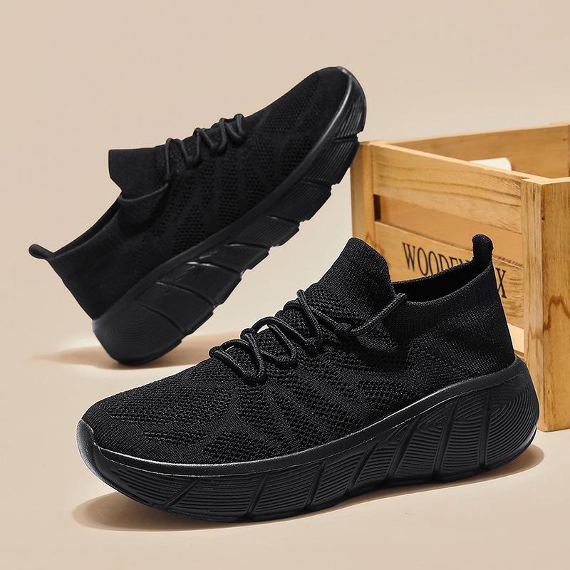 Spring Knit Socks Shoes Men Orange Sneakers Mesh Platform Men's Casual Sneakers Mens Breathable Running Shoes Women Sports Shoes