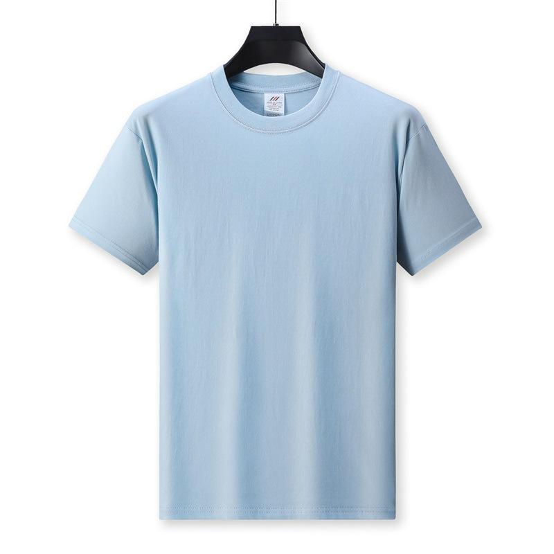 

Тяжелая мужская футболка с коротким рукавом 230 г Высококачественный чистый хлопок Повседневная универсальная базовая футболка для мужчин 4XL