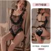 Sexy Sexy Lace Seduction Onesie Female Pure Desire Perspective Open Crotch Pajamas Uniform Suit