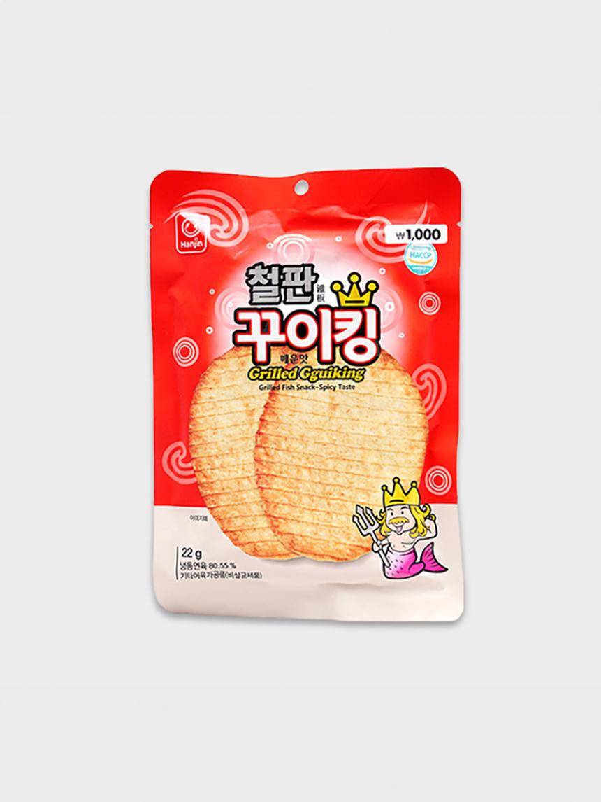 Gguiking Iron Plate Spicy Grilled Squid Snack 22g 1ea