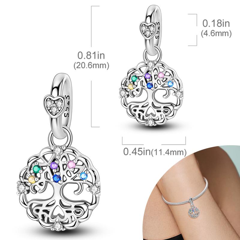 New 925 Silver Charms Bead Safety Chain Bead Fit Original Charms Bracelet Pendant Fine DIY Birthday Jewelry For Women