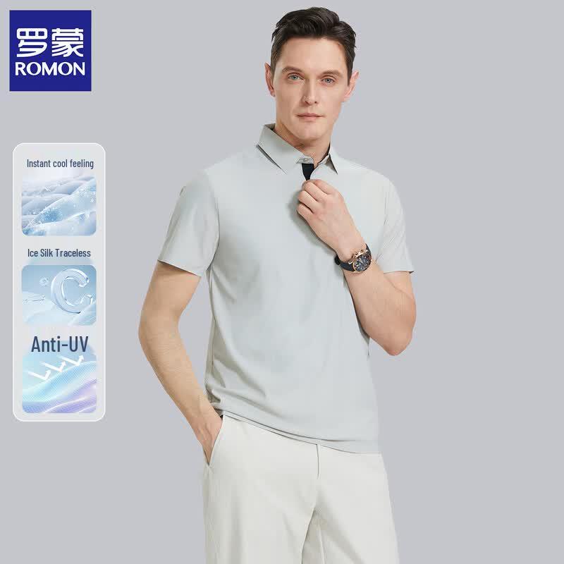 ROMON Men s Ice Silk Polo Shirt 4XL