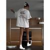 Trendy Women's Heavyweight Cotton T-shirt with Letter Print Design