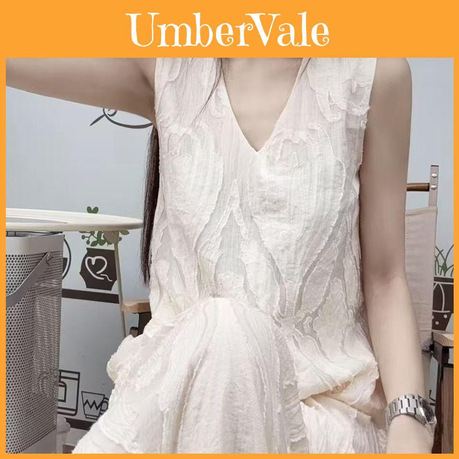 Summer Long Embroidered Knit Dress With Vneck For Plus Size Women