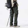 JAYSCE Unisex Cotton Convertible Cargo Pants Multi-Pocket Outdoor Hiking Trousers Detachable Shorts Elastic Waist