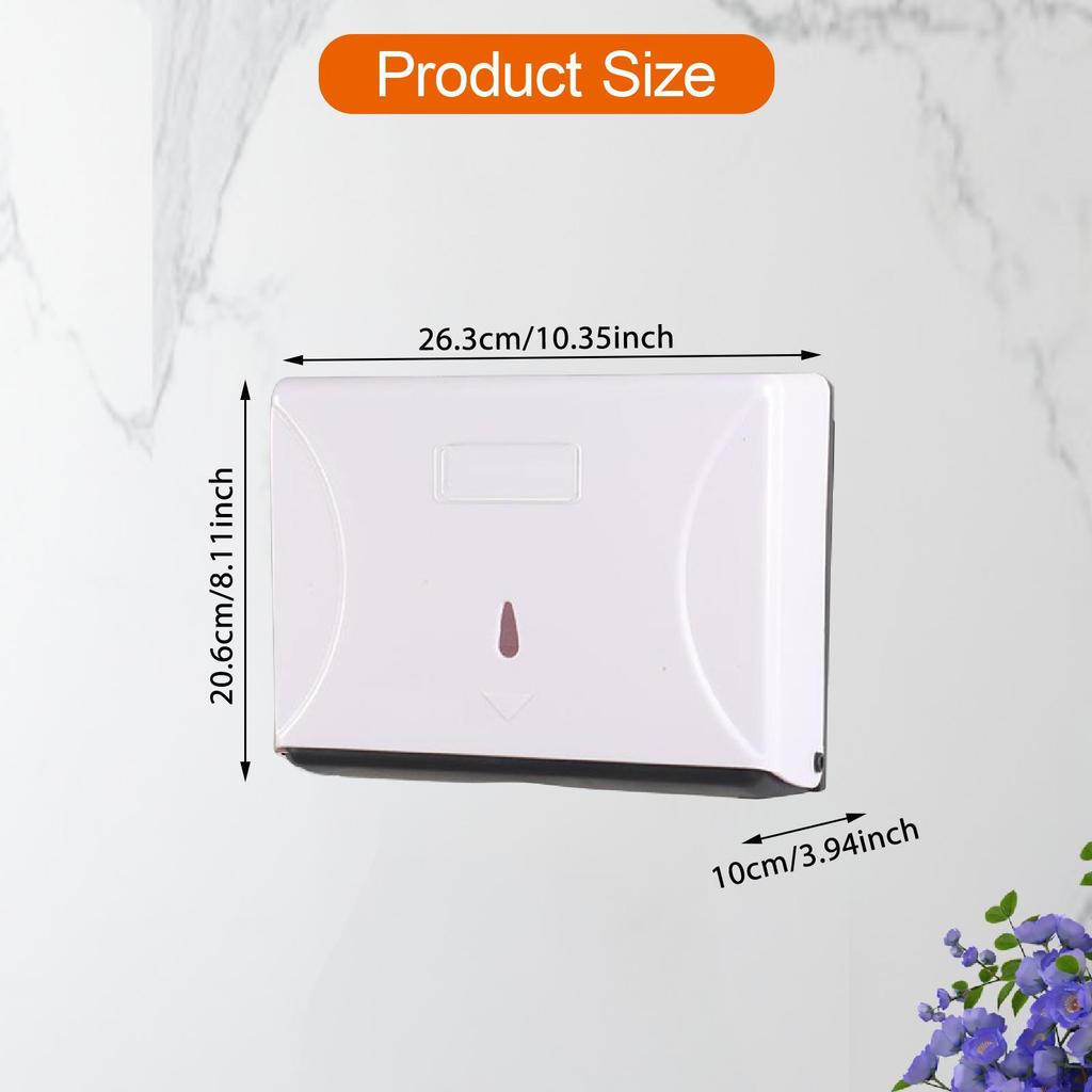 Toilet Paper Holder Tissue Box Wall Mounted Organizer Wipes Dispenser Storage for Hotel