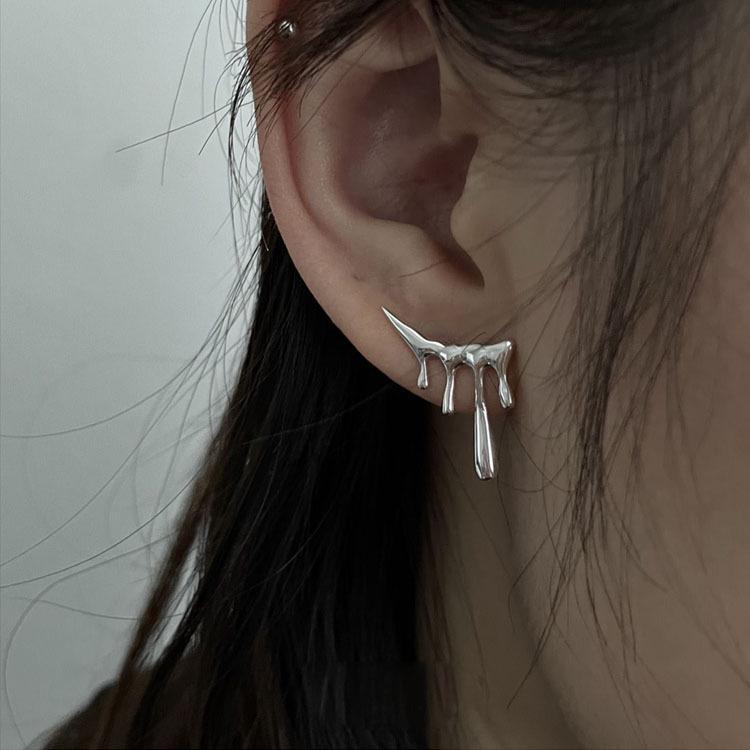 S925 Silver Needle Water Drop Earrings: Unisex, Simple Retro Design