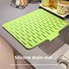 Sloped Silicone Drying Mat Thick Countertop Protector Heat Insulation Pot Holder Non Slip Cutting Board Grip for Kitchen