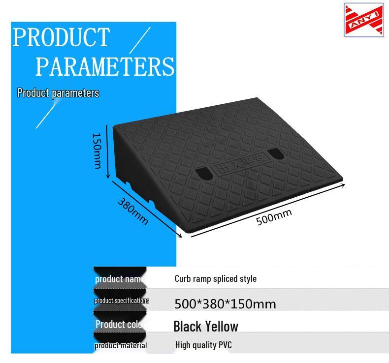 Portable Curb Ramp Triangle Pad for Cars