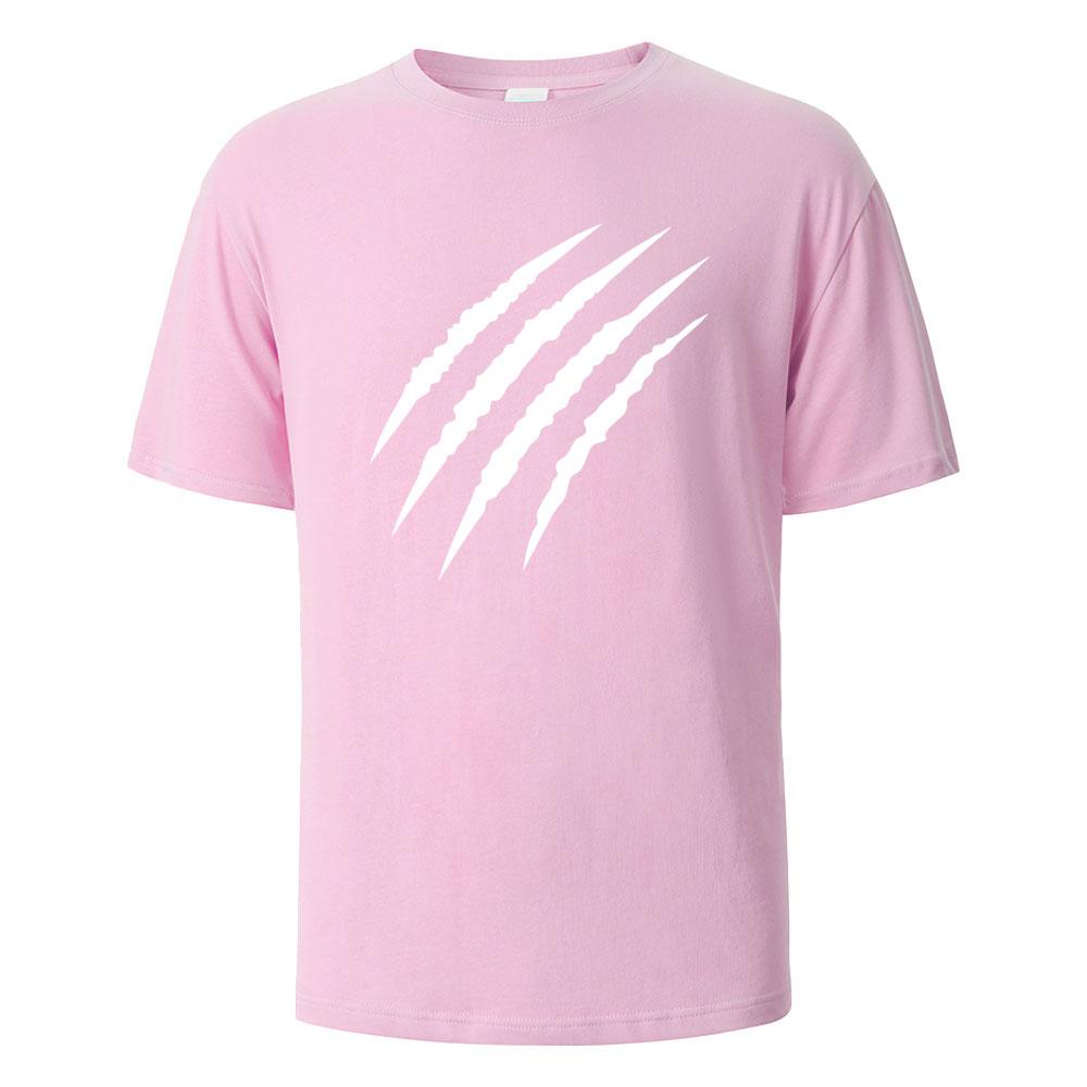 Claw Marks Simplicity Graphic TShirts Summer Breathable Comfortable Pure Cotton Tops For Men Women Oneck Oversize Men Clothing