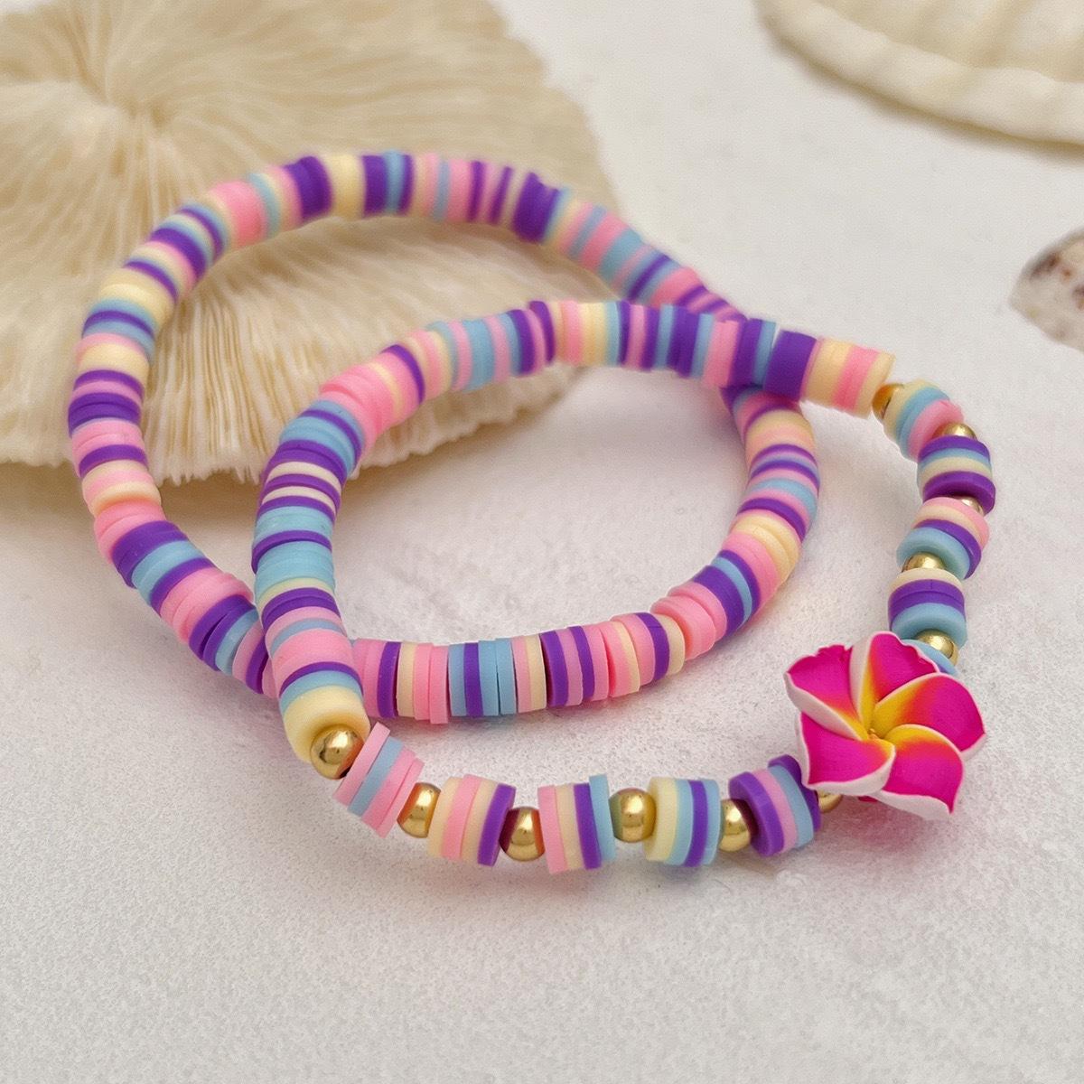 

DIEZI Fashion Vintage Geometric Resin Acrylic Bangles Hip Hop Soft Clay Flower Charm Bracelets For Women Men New Gift Jewelry