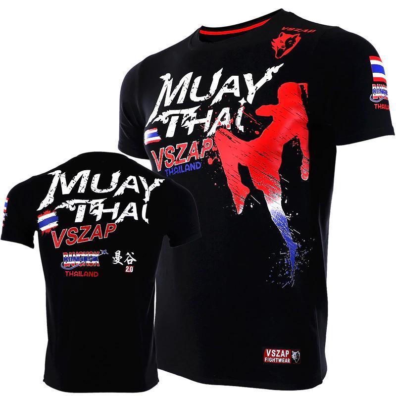 Muay Thai Kick Boxing 3D Print T-Shirt Men Women Unisex Short Sleeve O-Neck Round Neck MMA Mix Martial Art Training Fitness Workout Gym