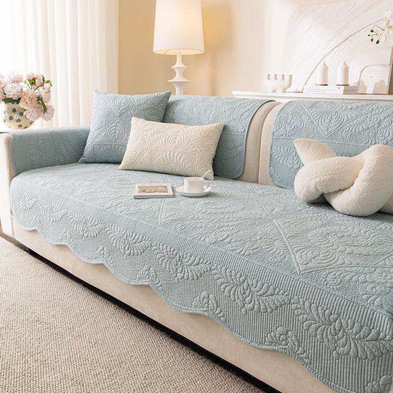 

1PC Cotton Sofa Seat Cover All Seasons Universal Sofa Pad Cushion Pets Kids Dust-proof L Couch Slipcover for Living Room A 70x70cm 1pc