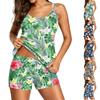 Women's Printed Split Swimsuit Sport Swimsuit Two-Piece Set