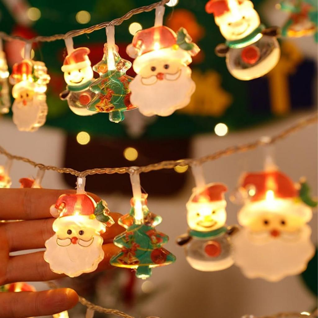 1 Stück Weihnachtsaußenlichter mit Weihnachtsmann Schneemann Weihnachtsbaum Batteriebetrieben für Zuhause Schlafzimmer Party Hochzeit Weihnachtsdeko