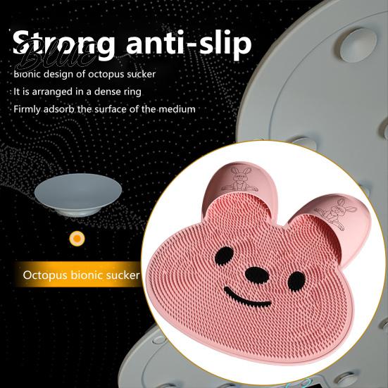 Exfoliating Foot Scrubber Soothing Easy Silicone Bristles Shape Soft Mat Bunny Achy Feet To Clean