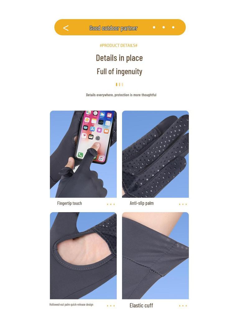 Women's UV Protection Summer Gloves - Breathable, Non-Slip, Medium-Long for Driving & Cycling