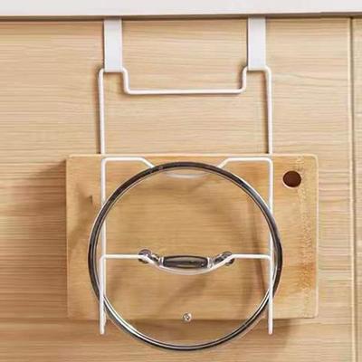Hanging Pot Lid Holder Shelf Metal Pot Cover Rack Sturdy Cutting Boards Storage Rack  Wall-Mounted