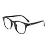 Transparente weiße Blaulichtschutzbrille, fertige Myopiebrille mit transparentem Rahmen, trendige und modische flache Brille, rosafarbene Gläser