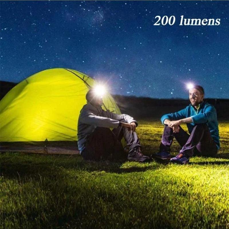 Led Head-Mounted Strong Light Fishing Induction Headlamps Mini LED Charging Headlight Camping Flashlight Portable Torch Lamp