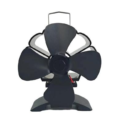 Wood Stove Fan 4 Leaves Heat Powered Stove Fan Wood Burning Fans Adjustable Fireplaces Fan for Wood Burners Stove Fan