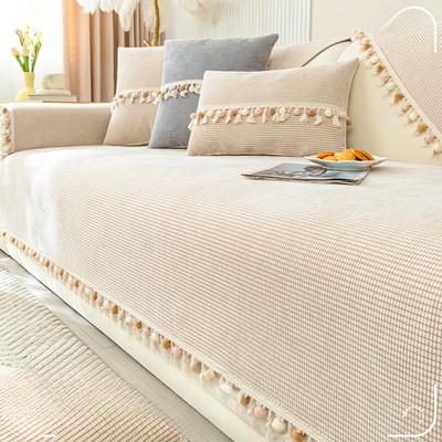 Cuscino per Divano in Ciniglia Stile Crema Universale Quattro Stagioni Nuovo Antiscivolo Cuscini per Seduta Copridivano Copertura Schienale Asciugamano