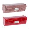 2 Colors Women PU Leather Lipstick Case with Mirror