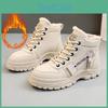 Boots Shoes Fashionable Womens Snow And Warm With Thick Velvet And Cotton Shoes Waterproof And Thick Lace Up Midsole Cotton Boots