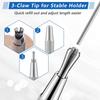 Hiboom 2 Pcs Welders Pencil with 24 Pcs Silver Round Refills, Mechanical Pencils Metal Marker with Built in Sharpener for Pipe Fitter Welder Steel
