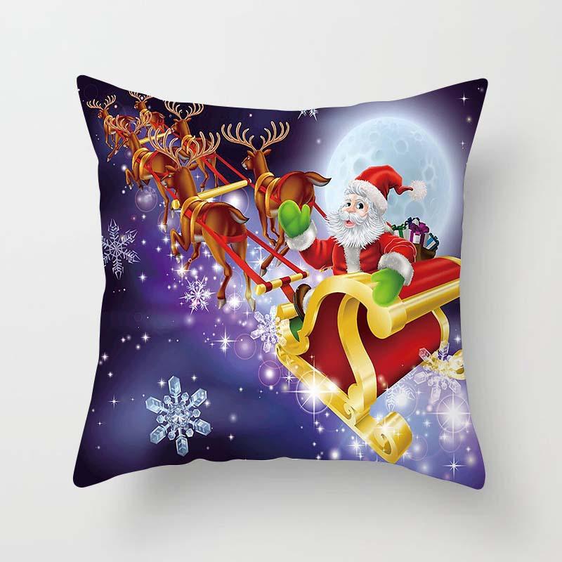 Festliche Weihnachtskissen Nordische Weihnachtsbäume Druck Kissenbezug Nachttisch Zuhause Rückenabdeckung