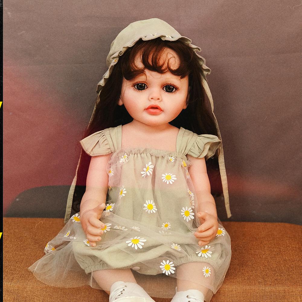 50CM Washable Lifelike Soft Hand-painted Simulation Baby Reborn Doll Children Accompany Play Doll Gift