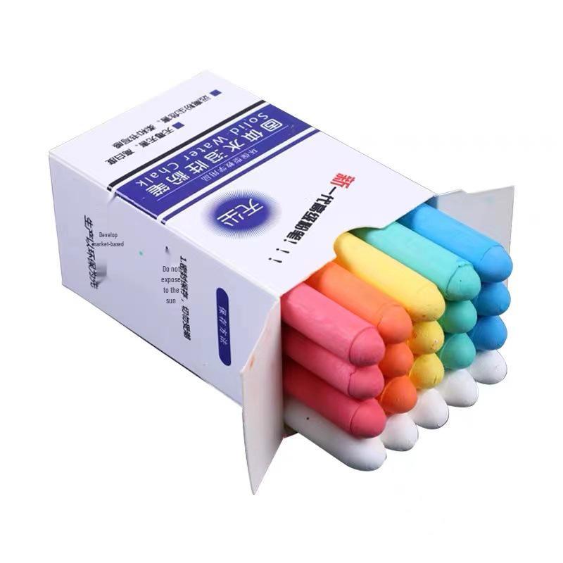 Sada barevných kříd bez prachu, rozpustných ve vodě - Stíratelná, stíratelná za mokra pro domácí a školní použití