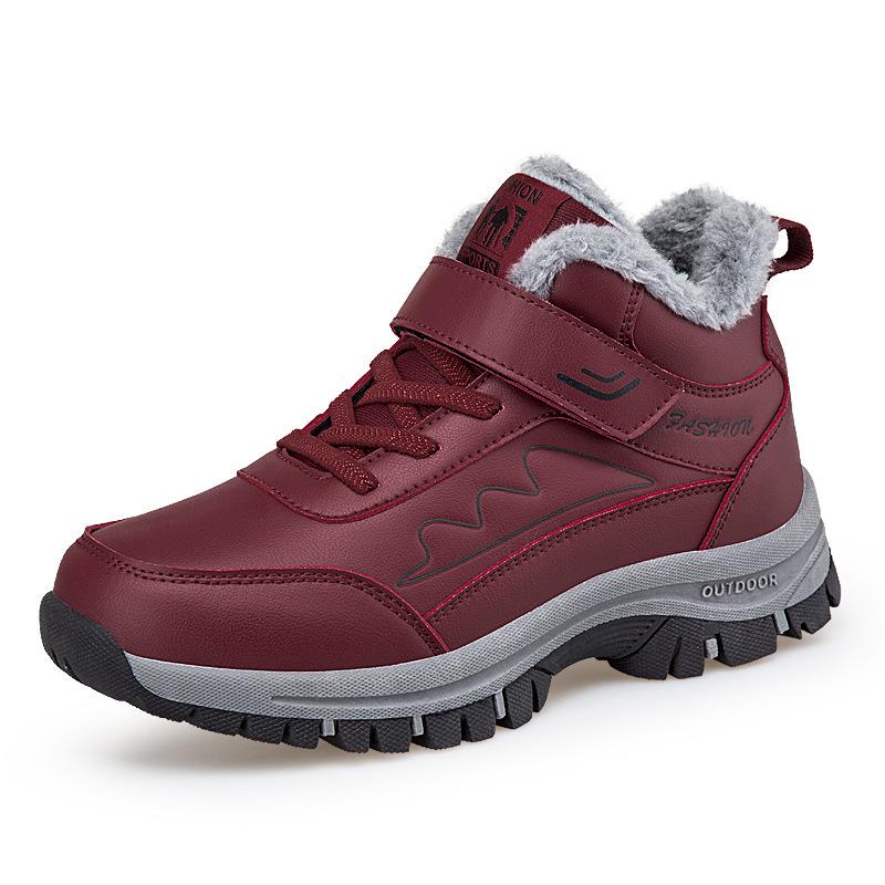 

221 Winter velvet warm high-top cotton shoes medium walking shoes Mom and Dad shoes 36