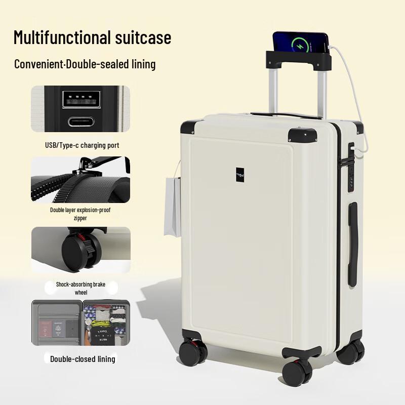 OEING Aesthetic Multifunctional Trolley Luggage 26 inch