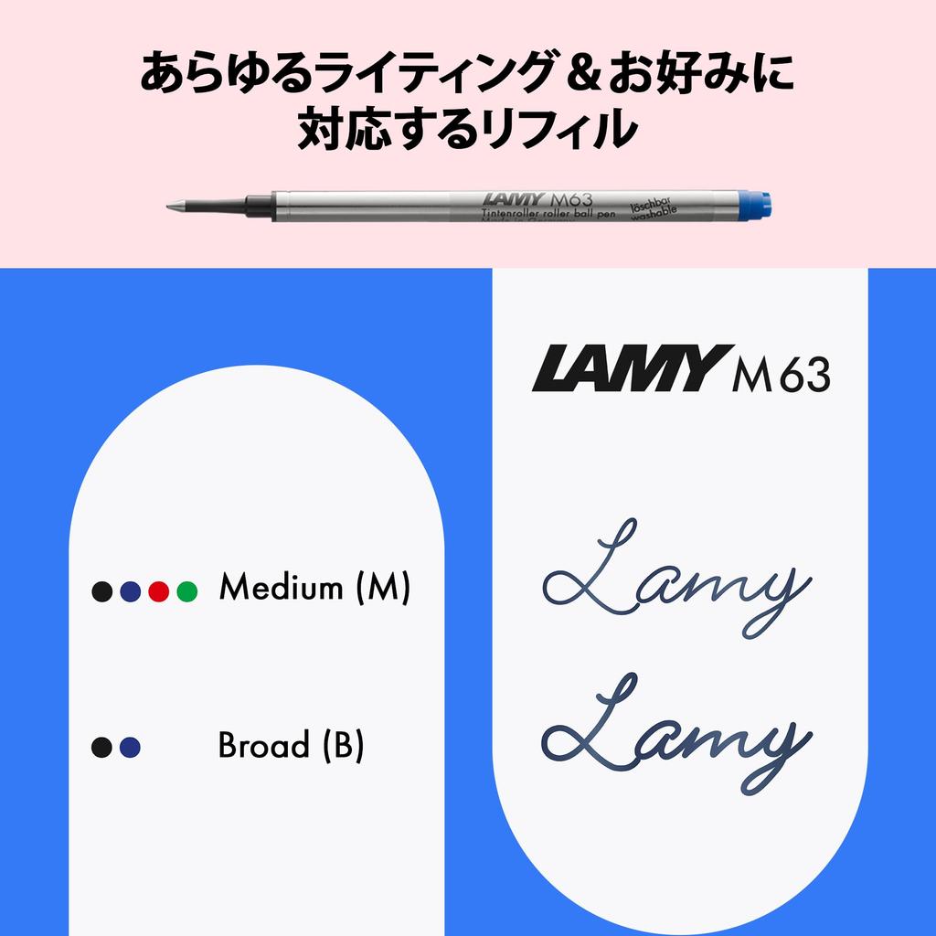 LAMY Safari Pink Rollerball Pen - Ergonomic Grip, M Tip for Smooth Writing - Durable ASA Plastic - Includes Black LAMY M63 Refill