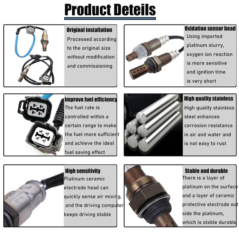 Upstream+Downstream Lambda Oxygen O2 Sensor For Honda Accord EX LX DX SE 2.4L L4 2003 2004 2005 2006 2007 234-9040 234-4797